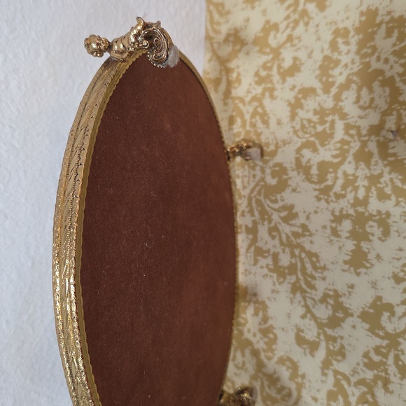 Vintage Stylebuilt Accessories Cherub Footed Vanity Mirror Tray 10R - Picture 4 of 8
